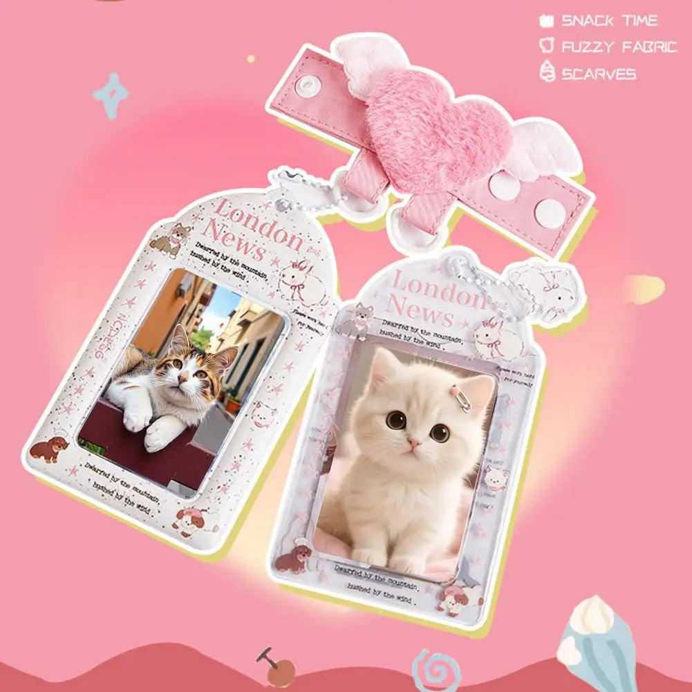 Cute Cartoon Doll Keychain Creative Angel Wings Bag Pendant Kawaii Backpack Charm DIY Keyring Jewelry Accessory Girl Gift