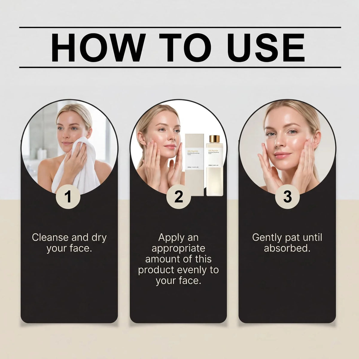 Silk Peptide Intensive Smoothing Toner Hydrating Refreshing Facial Lotion Non Sticky Quick Absorb Moisturizing Skin Care Primer