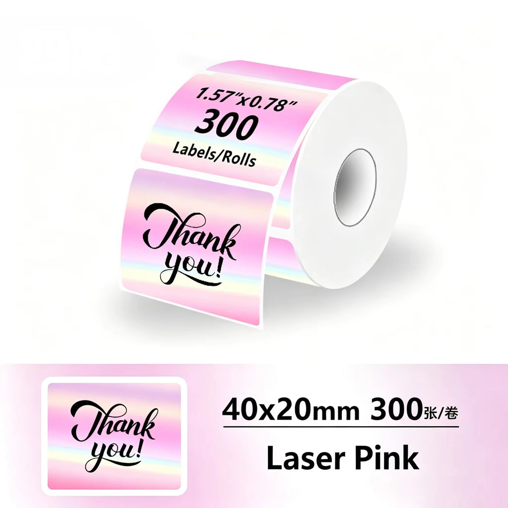 20-50mm White Thermal Label Sticker Compatible for M110 M220 M200 Marklife P50 E210 Munbyn Nelko PM220 MiniPrinter