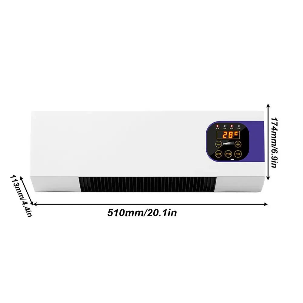 Room Air Conditioners 2000W Wall Mounted Air Conditioners with Remote Control Winter Warmer Small Multifunctional Cooling