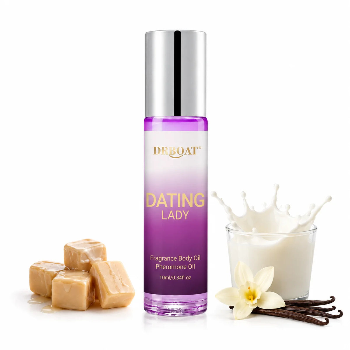 10ML Roll‑On Pheromone Oil - Portable Perfume Oil,Creamy Milk Gourmand Rich Scent Eau de Parfum, Fragrance Oil for Dating