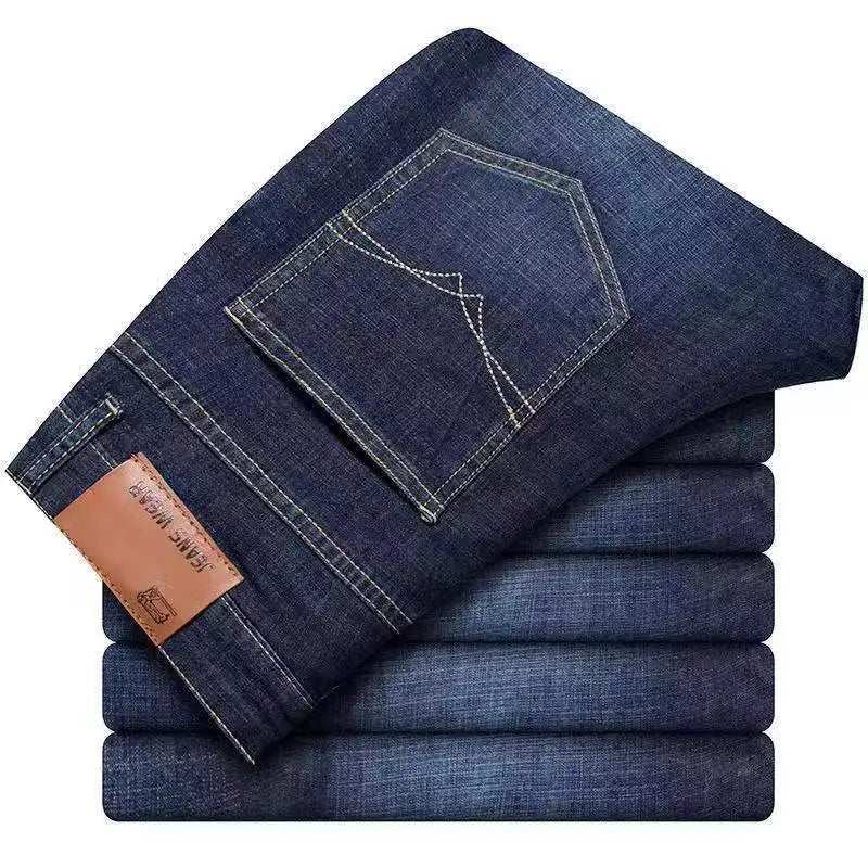 2026 hot-selling straight-cut jeans for men, durable, soft, fashionable work jeans, casual men's jeans