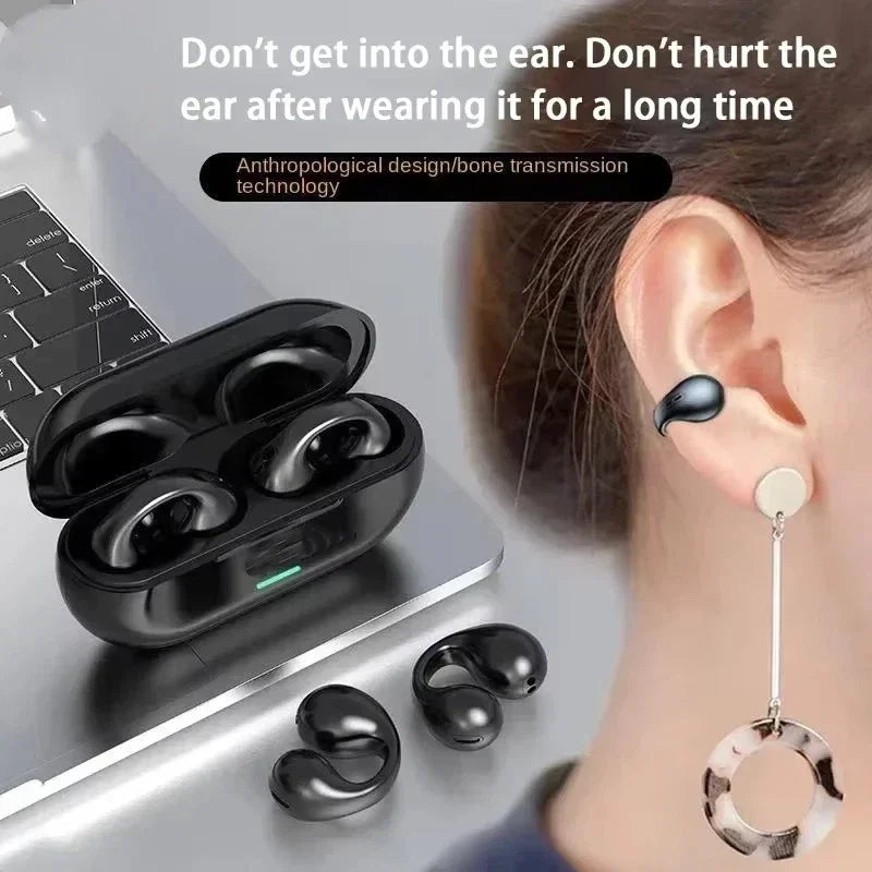 Original BT12 Wireless Bluetooth Earphones Sound Earcuffs TWS Ear Hook Headset Sport Earbuds For Phone Game Headphones With Mic