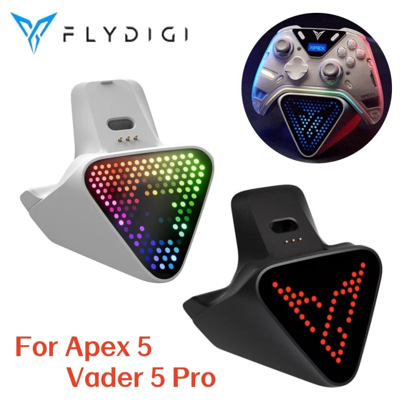 New Flydigi APEX 5 / Vader 5 Pro Charging Dock 2 PRO Customize GIF RGB Animated Bitmap USB Multifunction Expansion Dock