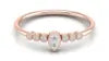 10K 14K 18K Solid Gold Pear Lab Grown Diamond Solitaire Ring Bulk Wholesale Jewelry Loose Round Diamond Wedding Ring For Women