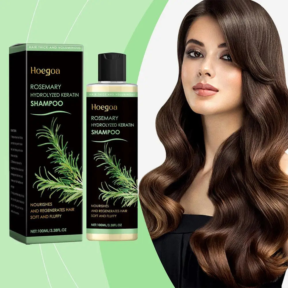 1/2PCs Rosemary Hair Growth Shampoo Thickening Hydrolyzed Keratin Dry Frizzy Damaged Repair Moisturizing Scalp Cleaning Shampoo