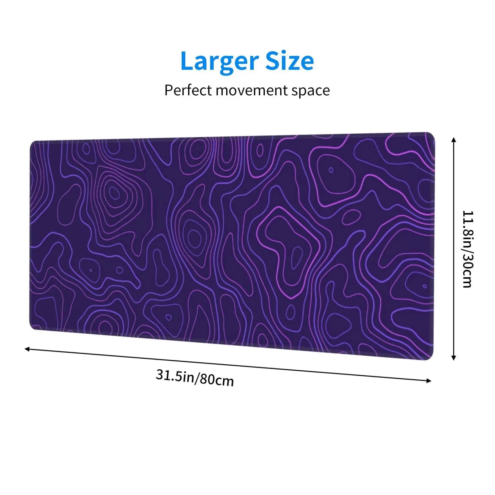 Purple Terrain Texture Pattern Mouse Pad, Minimalist Style Table Pad, Large Mouse Pad, Perfect Gift for Friends and Colleagues.