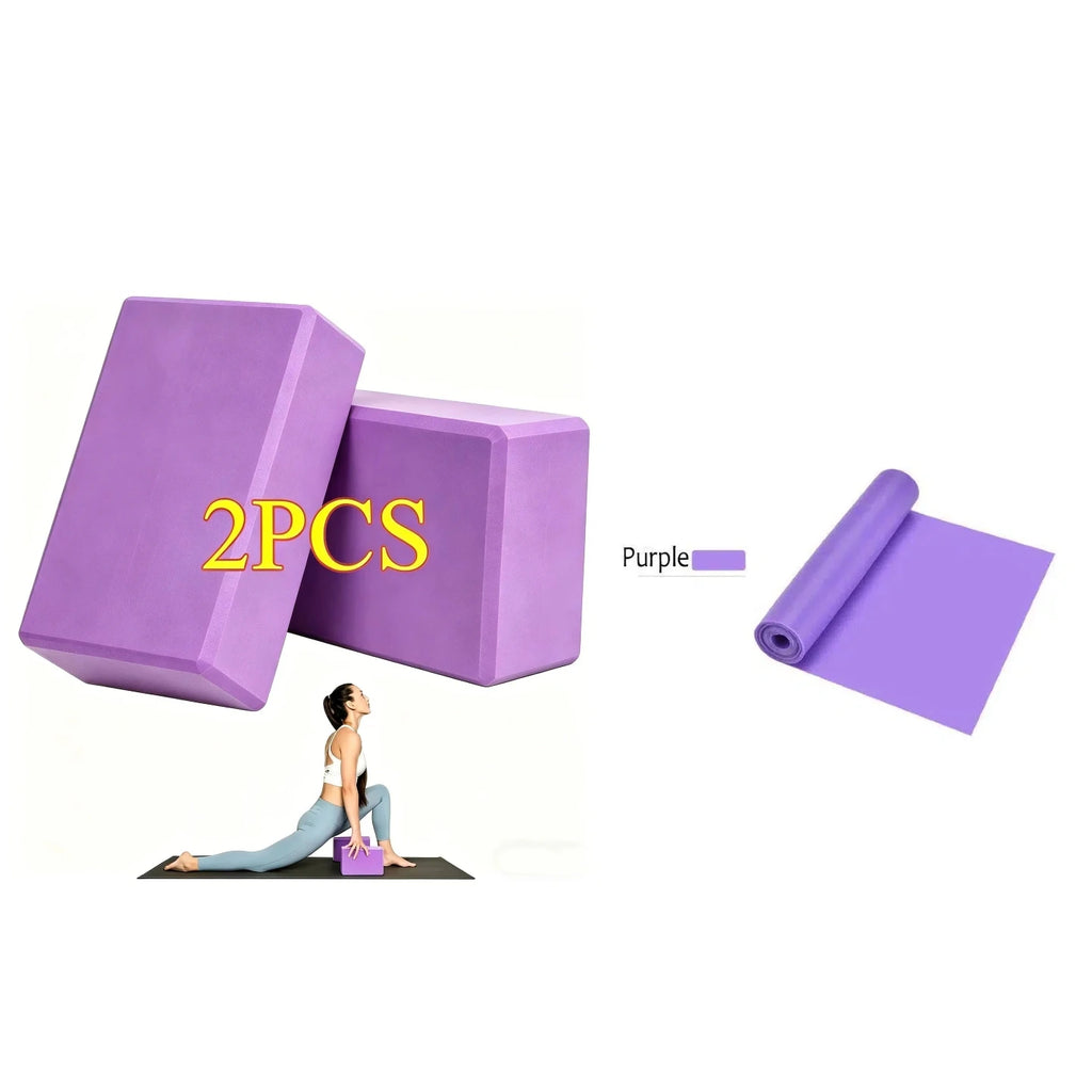 2/3/4PCS Yoga Blocks Made from High-Density Foam Lightweight Supportive And Odor-Free - Essential Yoga Belt Yoga Gear for Women