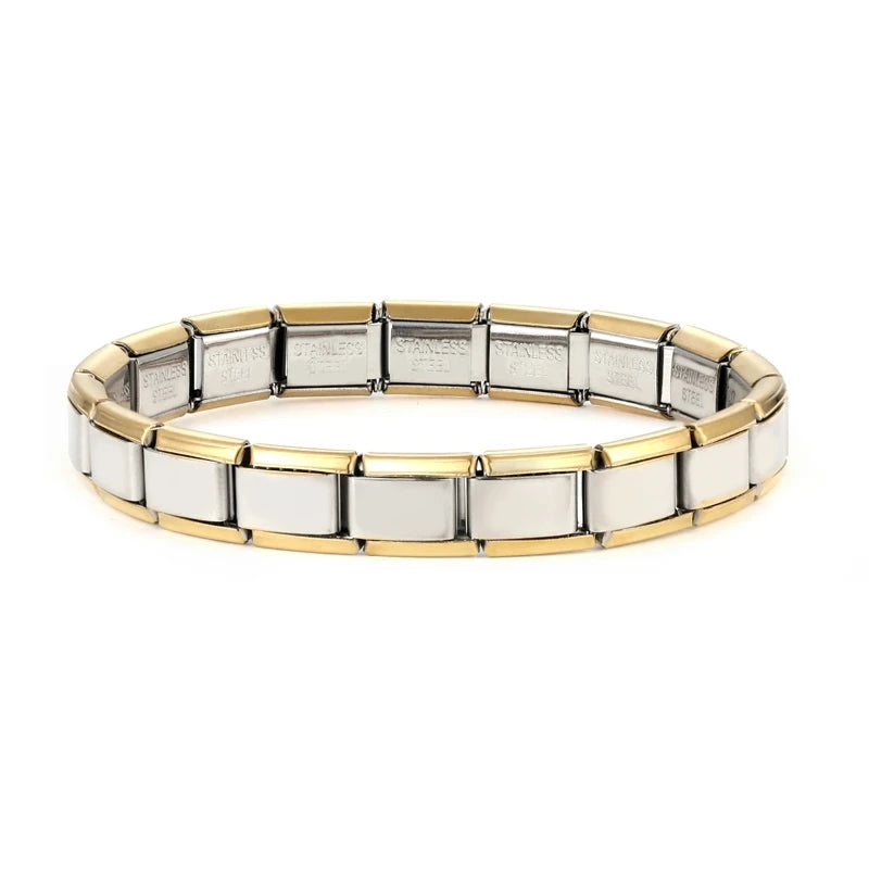 Italian Charm Bracelets DIY Basic Chain Stainless Steel Bangle Versatile Assembled Modules Ideal Gift 9mm Universal Dropshipping