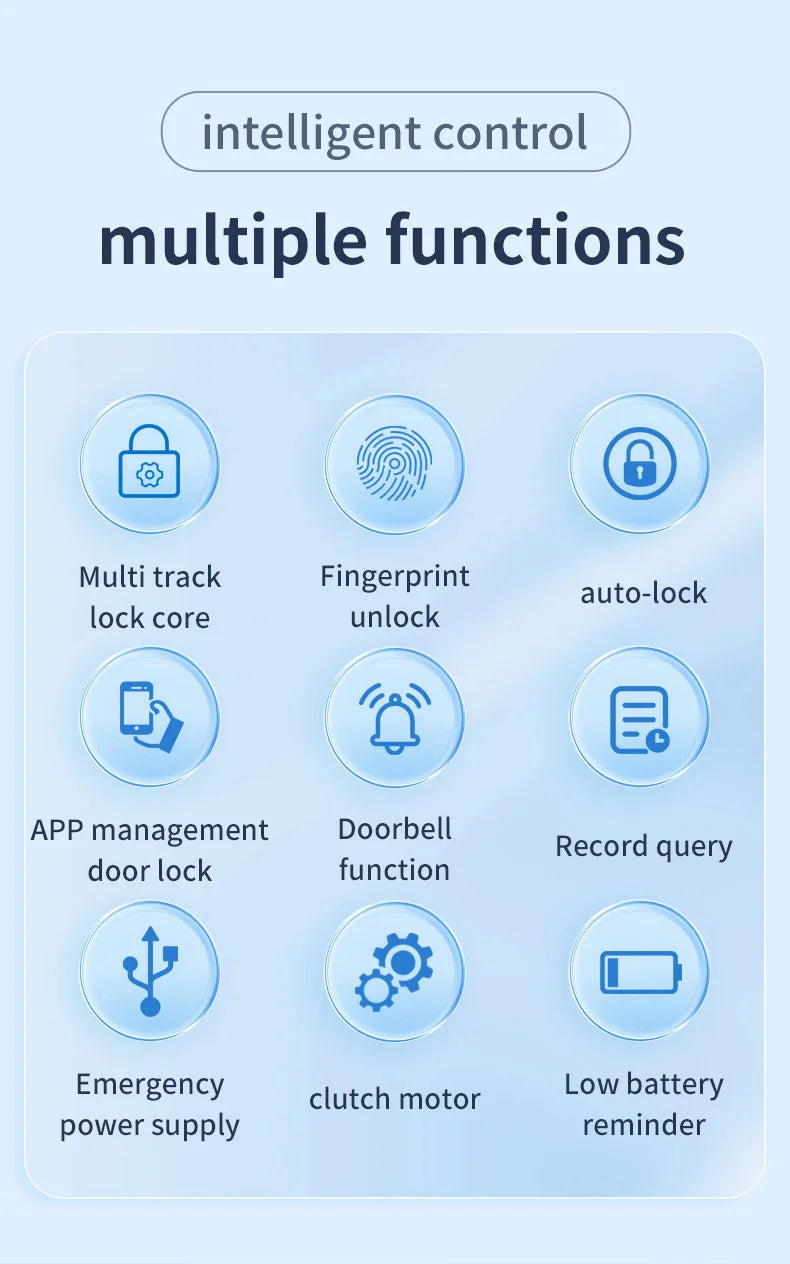 Tuya Smart Outdoor Waterproof Door Lock with Face Recognition Video Intercom RFID Card Password Electronic Lock for Iron Door