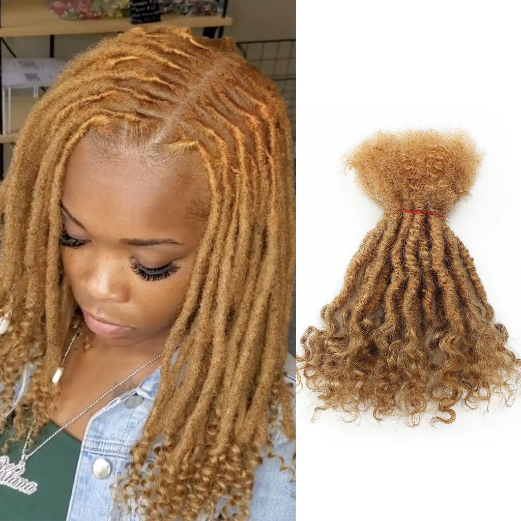 20 Strs/Pack 6-30inch 27# 0.6cm Thickness 20strands Per Pack Boho Dreadlocks Curly End Lisa Locs Extensions for Goddess