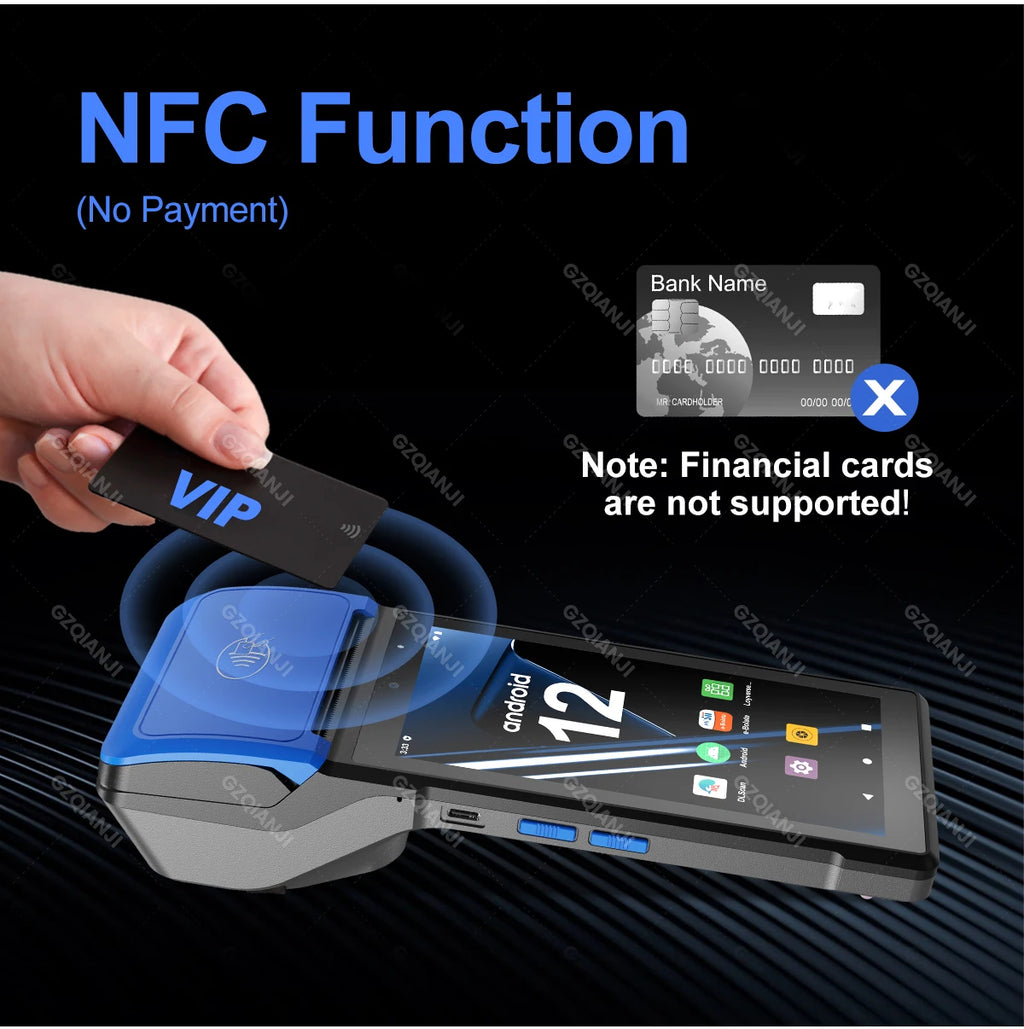 Android 14/13/11 3G 4G Handheld POS Terminal With 58mm Thermal Printer 1D 2D Scanner NFC Reader RAM3GB ROM32GB Mobile Device