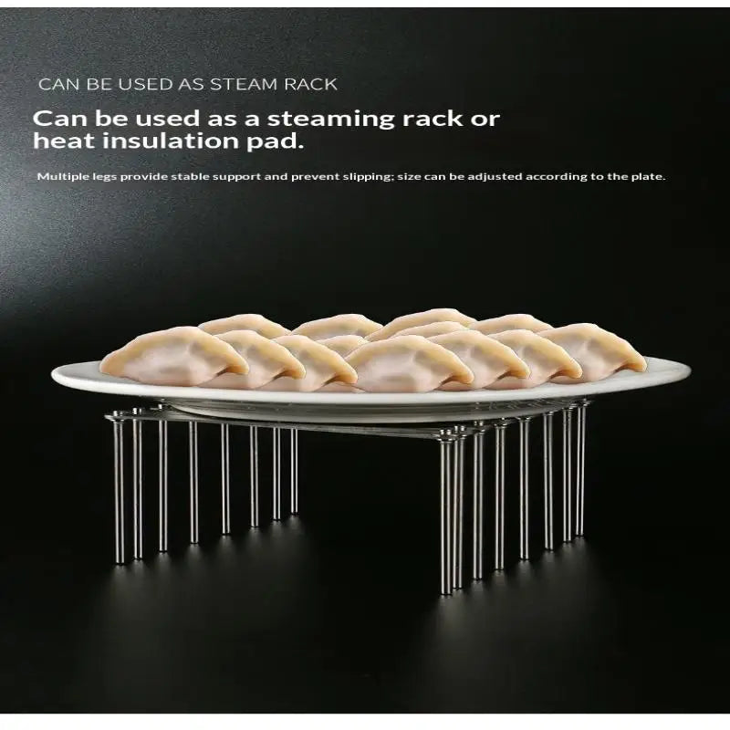 Stainless Steel Dish Rack Adjustable Kitchen Drainer Foldable Utensil Holder For Dishes Cups Pots & Lids Space Saving