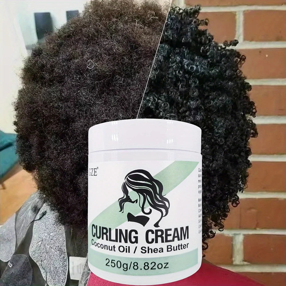 GZE Coconut Curl Defining Cream Defined Bouncy Curls and Frizz-Free Curls Waves- Curl Definition and Hydrates Hair Frizz