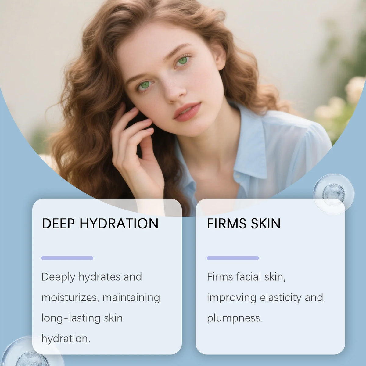 Hoygi Copper Peptide Face Cream Deep Hydration Firming Skin Plump Younger Looking Skin Tightening Anti Aging Facial Moisturizer