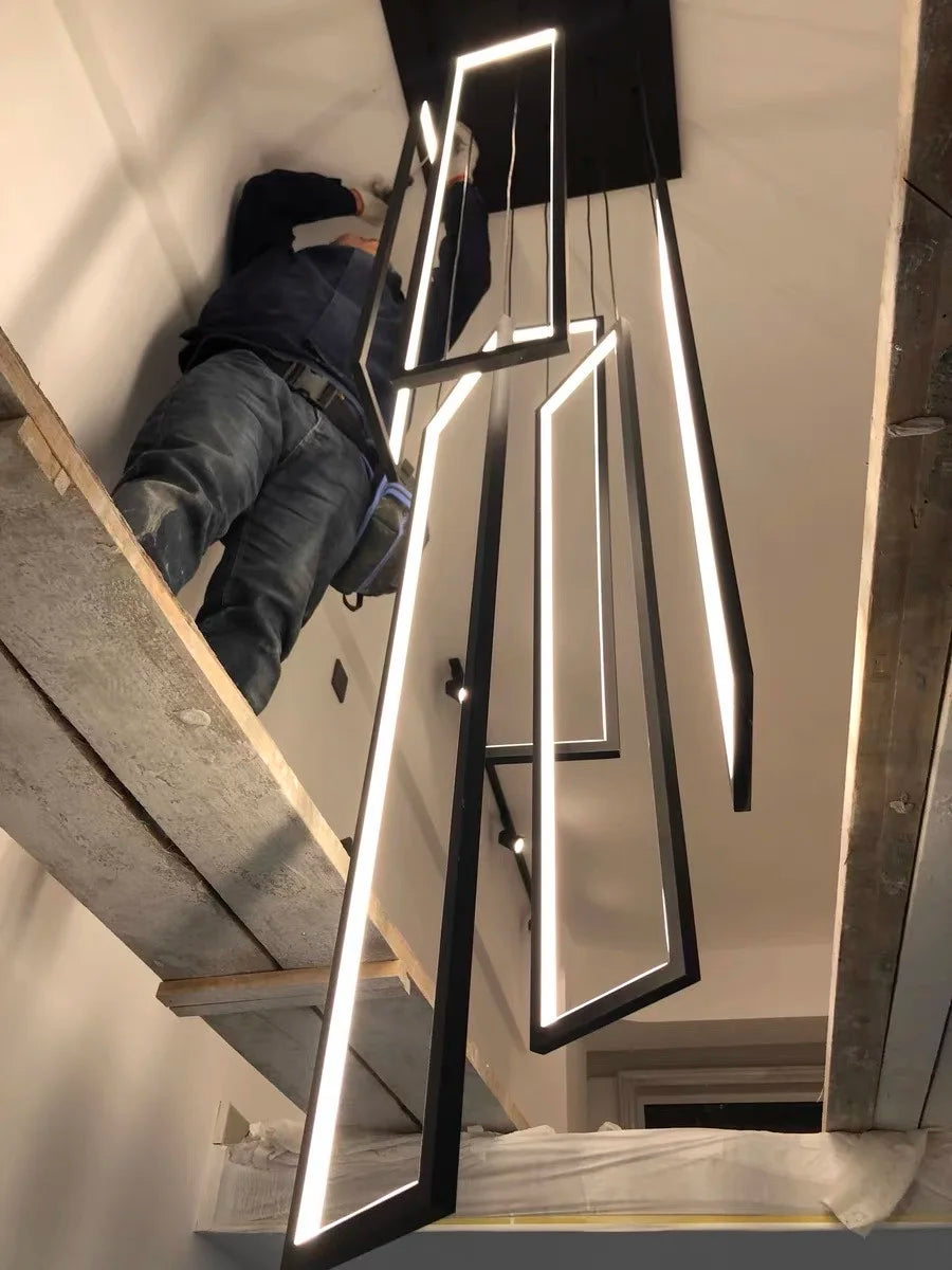 Stairs Lighting Led Ceiling Light Pendant Lamp For Dining Room Living Room Chandelier Modern Pendant Hanging Lamps For Ceiling