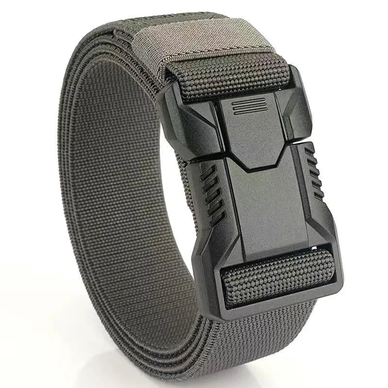 Nylon Tactical Belt Men Automatic Buckle Quick Release Military Belt Outdoor Casual Workwear Training Pants Heavy Duty Web Belt