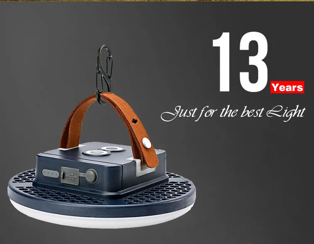 13500mAh Camping Lantern Portable Lantern Rechargeable Magnet Powerful Fashlight Fishing Tent Lamp Outdoor Work Repair Light