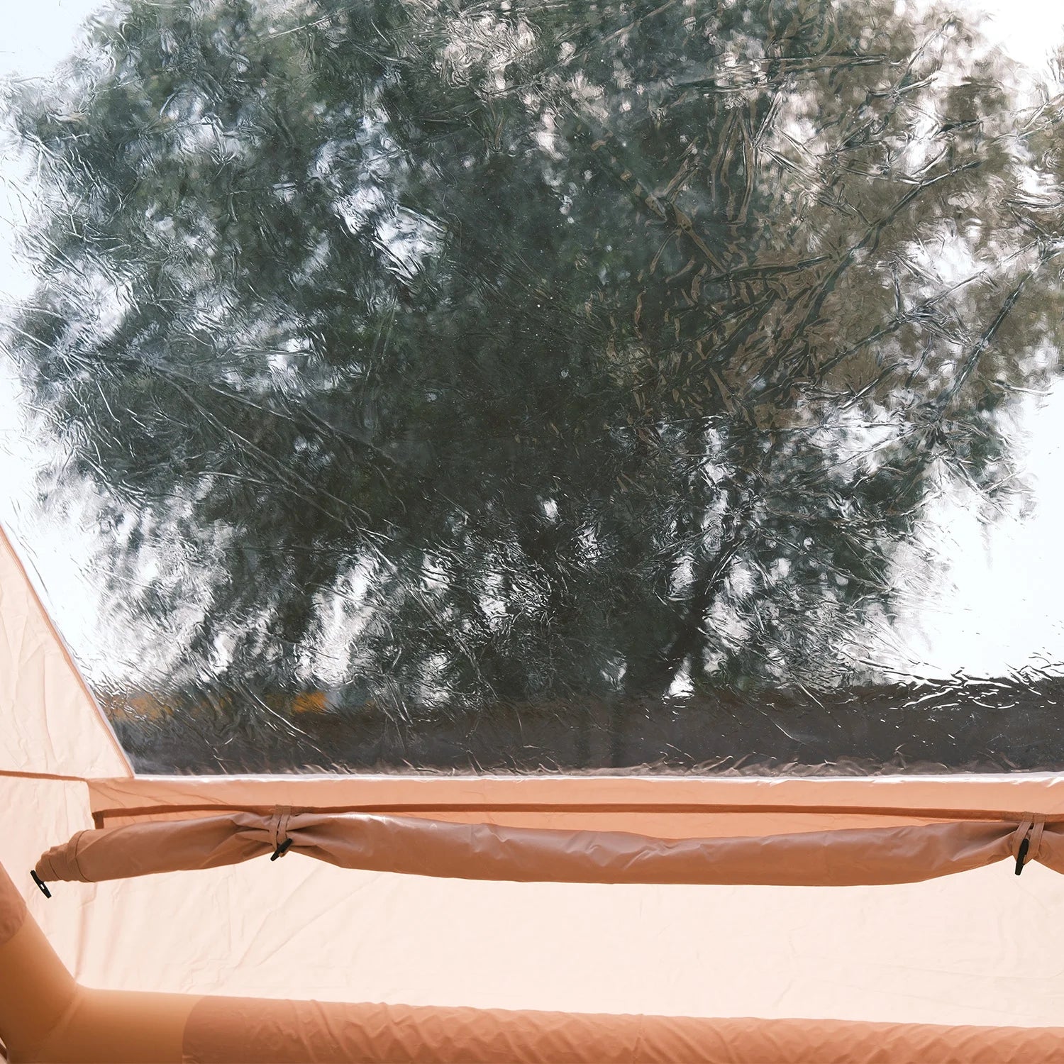 Camping Tent, 16 sq.m Poly-Cotton Glamping Air Tent, 6-8 Person Instant Setup Waterproof Four Season Family Cabin Tent