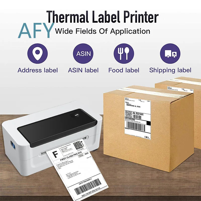 Portable Mini 4x6 58mm Thermal Label Printer for Barcode Address Food Shipping Labels for Zebra Brother DYMO Epson