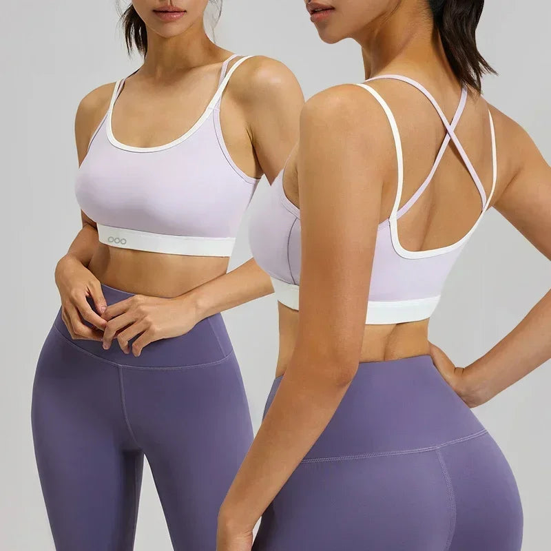 2026 Women's Sports Bra Fixed Cup Yoga Pilates Running Jump Rope Comfortable Tank Top