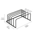 Kitchen Cutting Board Organizer Rack 5-Tier Metal Rack for Cutting Boards, Bakeware, Trays (1pc Black)