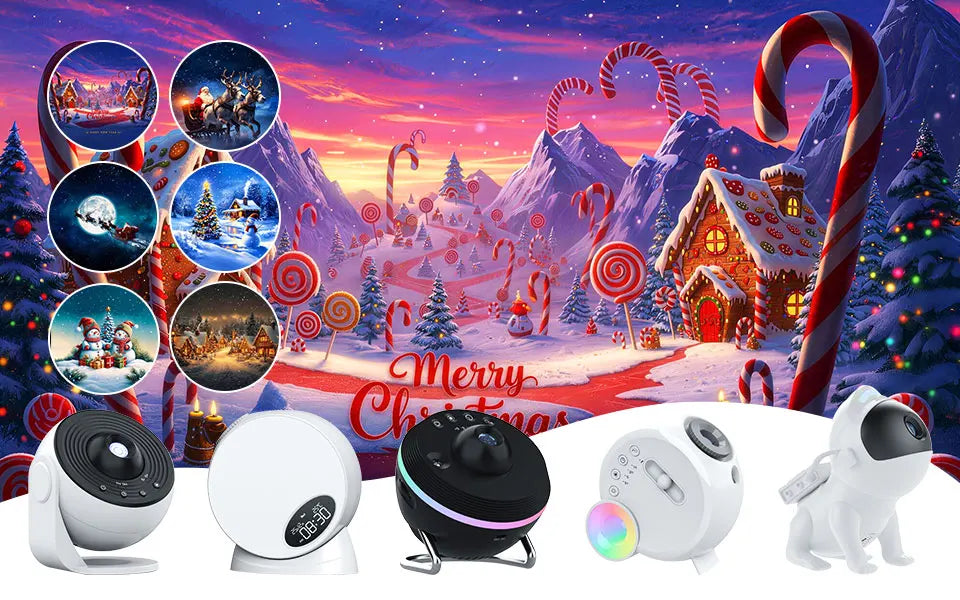 Christmas Galaxy Projector Film Disc Set 6Pcs HD Projection Slides Replacement Discs for Star Projector Galaxy Projector Exclude
