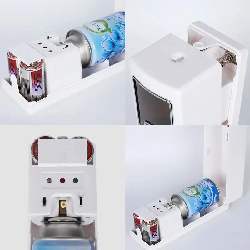 Automatic Motion Sensor Air Freshener Dispenser Wall Mounted Toilet Deodorizer Auto Spray Fragrance Machine Bathroom Home Office