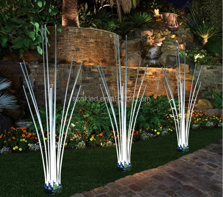 Theme Park Lighting Easy Installation Outdoor Waterproof PMMA Fiber Optic Reed Light