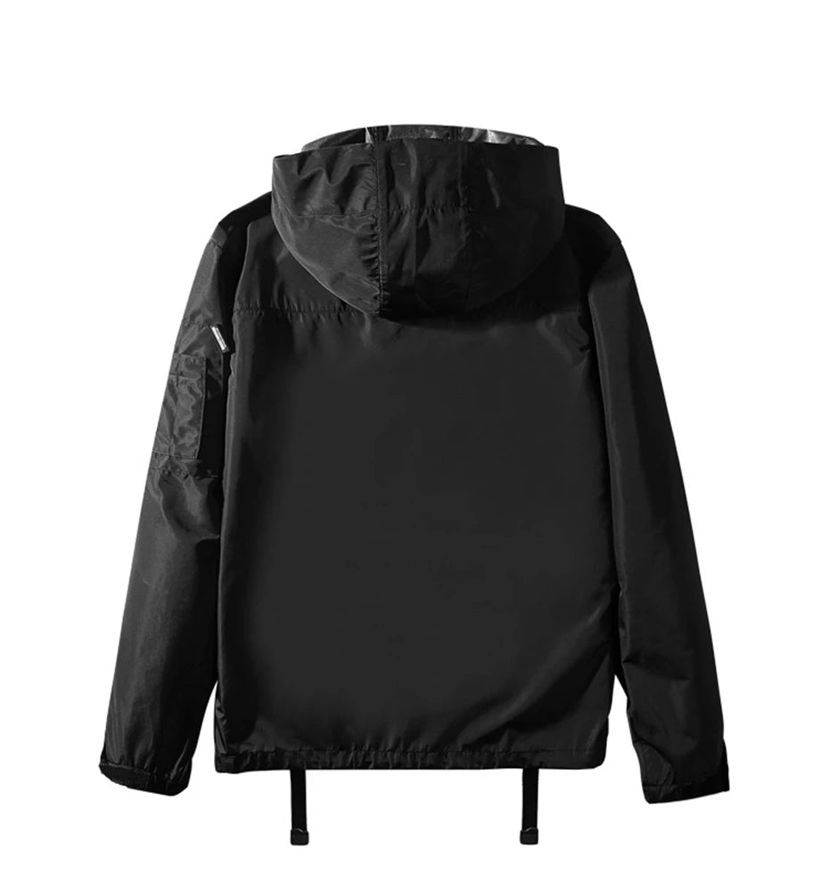 2022 Autumn Tactical Jackets Windbreaker Men Functional Techwear Mens Black Hip Hop Streetwear Waterproof Windproof Hooded Coats