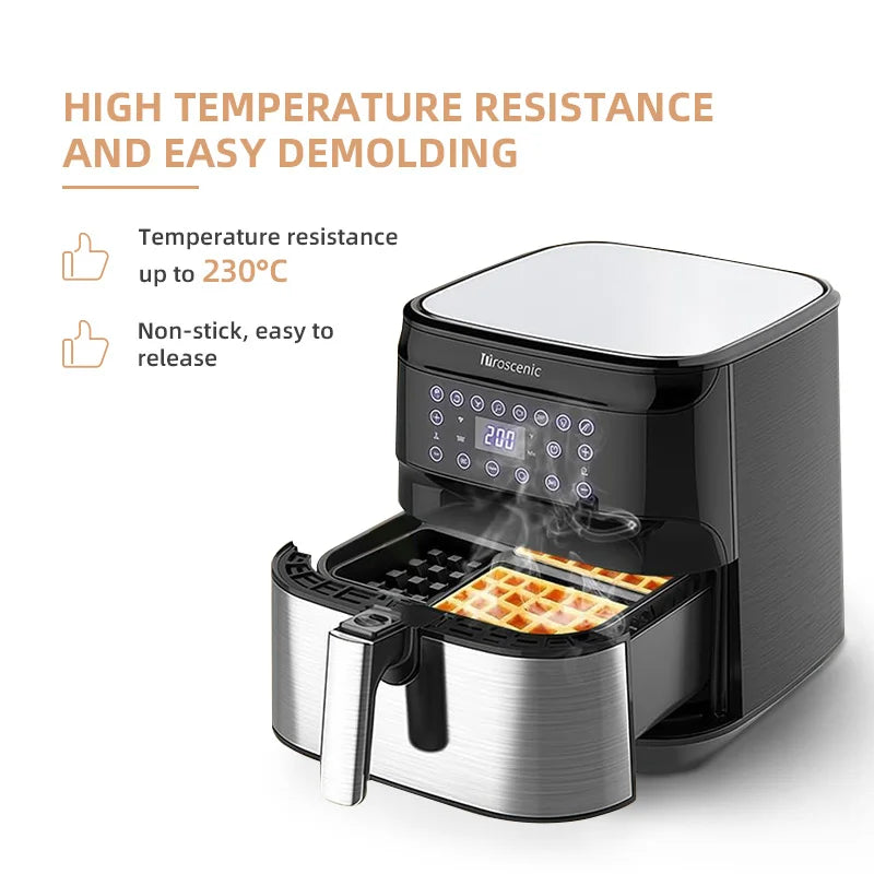 1PCS Food Grade Silicone  Mold, Plates for Ninja AF400EU, AF451EU and AF500DE Hot Air Fryer, Silicone Air Fryer Liner  Mold