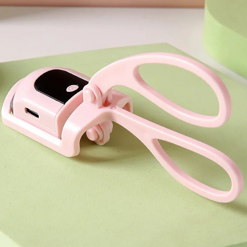 Electric Heated Eyelash Curler USB Rechargeable Eyelashes Curler Quick Heating Natural Curler Long Eyelash Lasting Makeup