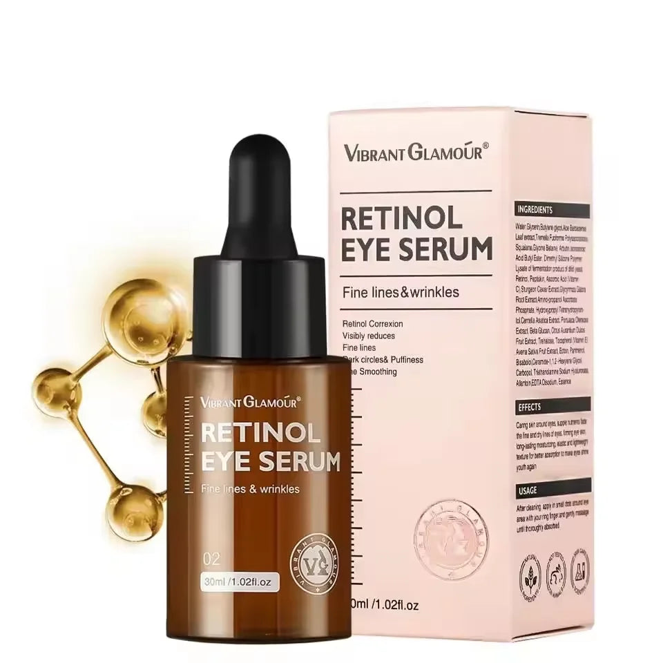 VIBRANT GLAMOUR Retinol Eye Serum Removes Dark Circles And Fades Dryness 10PCS