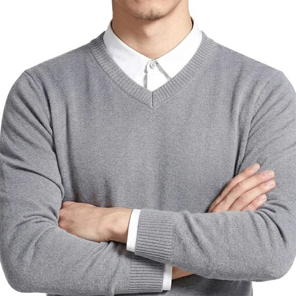 Men's V-Neck Sweater Winter Knitted Pullover Casual Warm Lightweight Y2K Knitwear Jumper Luxury T-shirts for Men Business Tshirt