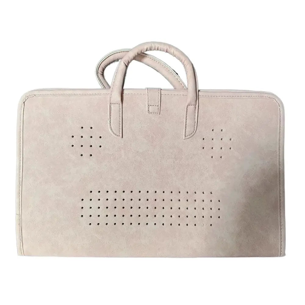 Laptop Handbag Pink Laptop Bag PU Fashion Laptop Sleeve Breathable Top-Handle Computer Protective Case for Girl