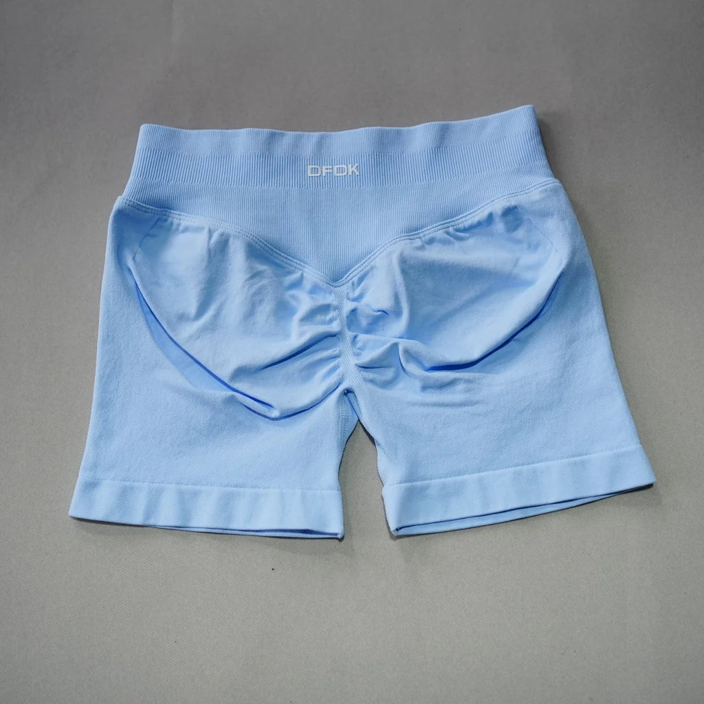 DFDK 2026 New Women Scrunch Butt Yoga Shorts High Waist Hip Lifting Push Up Squat Proof Sports Shorts Gym Workout Running Fitnes