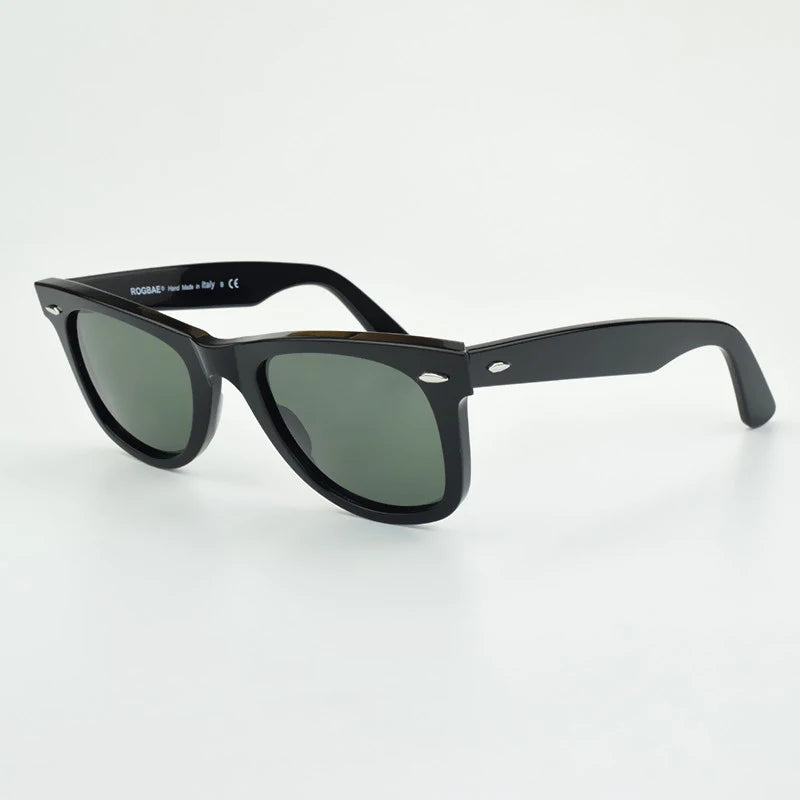 SUN glasses classics Glass lens Acetate sun glasses men Y-2140 Double rivet Design Goggles Elegant Female Square UV sunglass
