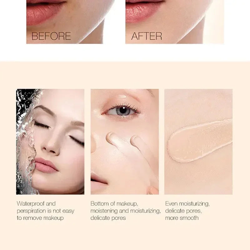 Liquid Foundation Naturally Covers Flaws Without Sticking Powder, Plain Face Cream, Transparent Foundation, Conceals Blemishes