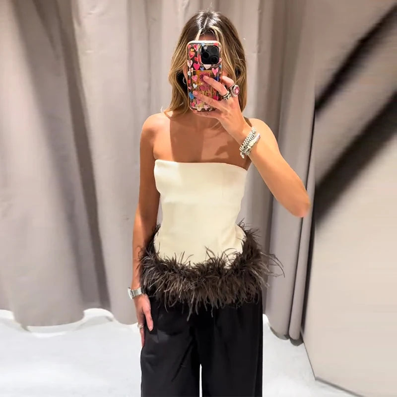 Sexy Women's Dress Halter Sleeveless Backless Slim Hip Package Tassel Female Dresses 2025 Autumn Party Christmas Chic Lady Robe