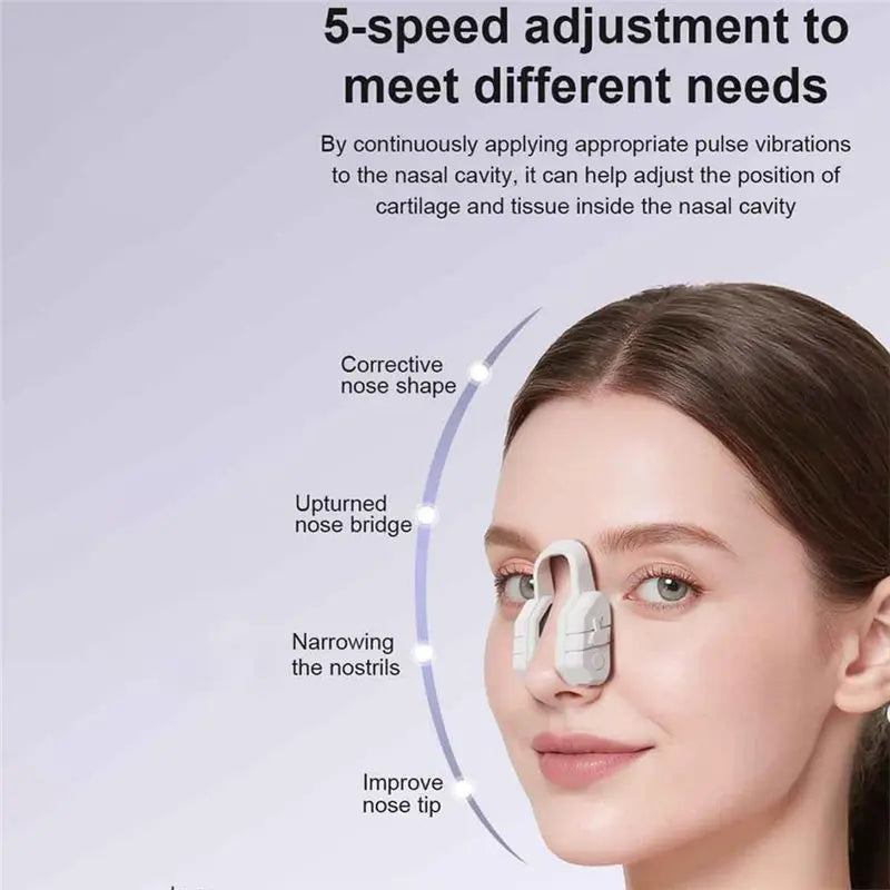 New Beauty Nose Sculpting Massager Clip Silicone Nose Shaper Microcurrent EMS Pulse Technology Lift-Up High Bridge Nose
