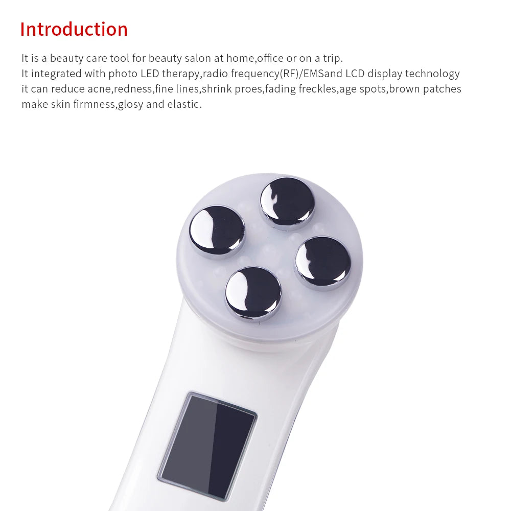 Face Lifting Machine EMS Micro-current Facial Skin Firm Massager LED Photon Rejuvenation Beauty Device