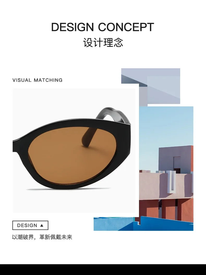 Small Oval Beautiful Sunglasses Women Men Brand Designer Fashion Sun Glasses Female Male Cool Punk Mirror Oculos De Sol