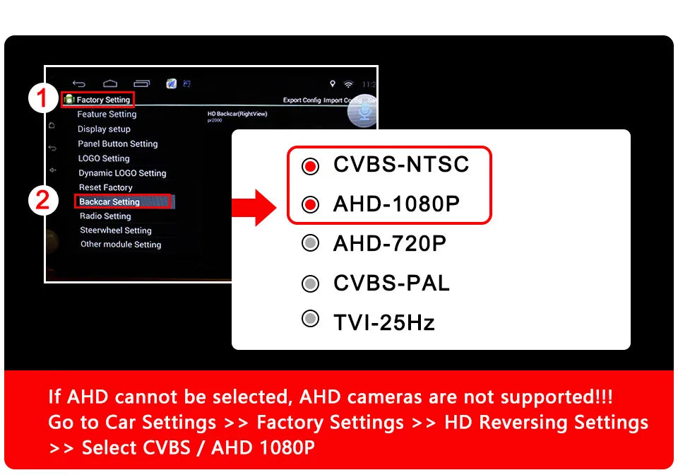 SMARTOUR 4K CVBS AHD 1080P Vehicle Rear View Camera Car Reverse Night Vision Waterproof For AHD Input Car Android Radio Screen