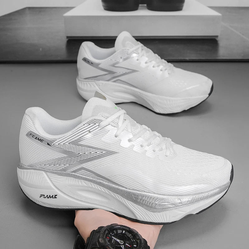 Thick Sole Running Shoes Wide Width Maximum Cushioning Breathable Lightweight Non Slip for Men Women Jogging Marathon