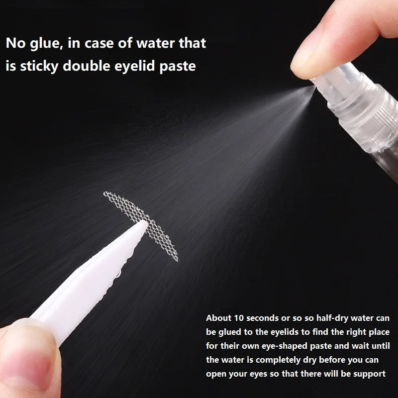 240PCS Eyelid Tape Double Glue Sticker Invisible Double Fold Eyelid Lace Paste Clear Beige Stripe Self-adhesive Eye Makeup Tool