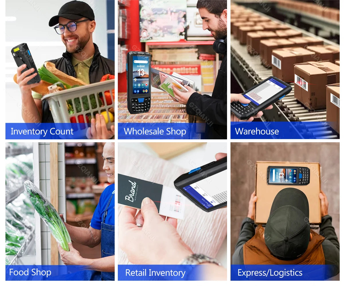 PDA Android Handheld Terminal Honeywell Barcode Scanner 1D 2D QR Portable Data Collector Terminal Device with WIFI 4G NFC