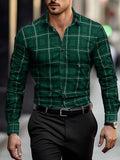 Men's long-sleeved Shirts Casual Shirts Plaid multi-color Pattern Shirts Retro Shirts Autumn And Summer long-sleeved Shirts