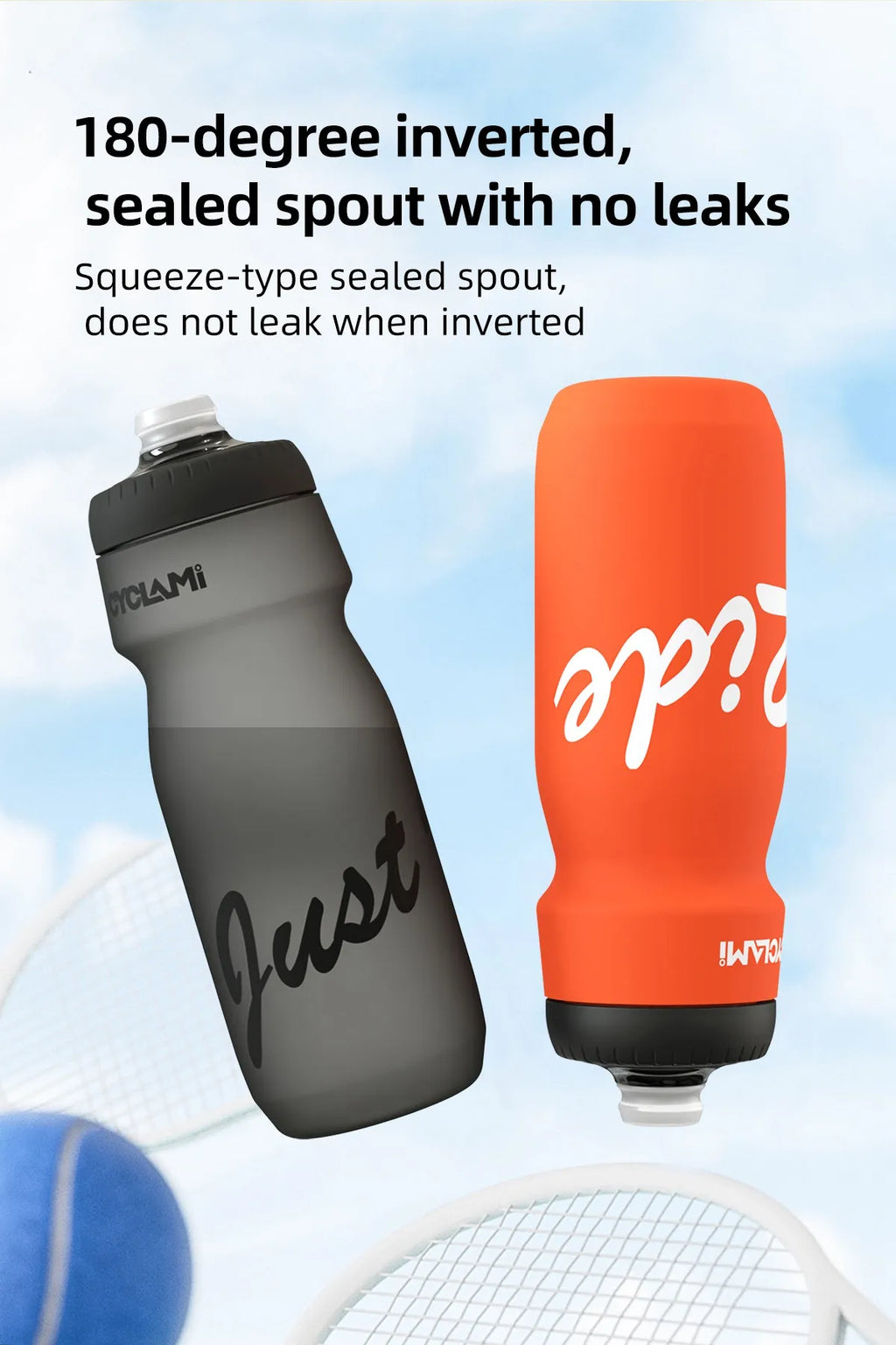 CYCLAMI Cycling Water Bottle 650ml Ultra Light Leak-proof Squeezable Camping Hiking Sports Bicycle Kettle Rapha 750ml Kettle