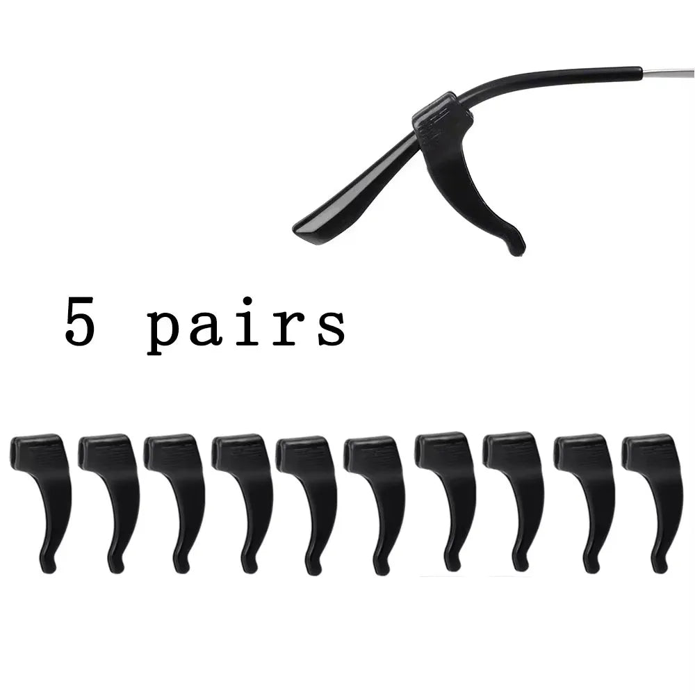 5-15pairs Silicone Anti-slip Glasses Leg Ear Sleeve Bracket Fastener Eyeglasses Accessories Grip Anti-fall Eyewear Holder