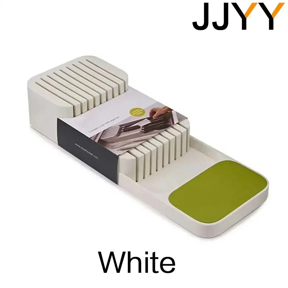 JJYY New Practical Drawer Organizer Knives Separation Finishing Storage Box Knife Organizer Kitchen Accessories Organizer